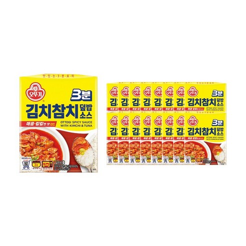 <올따옴> 오뚜기 3분 김치참치덮밥소스 17개, 150g