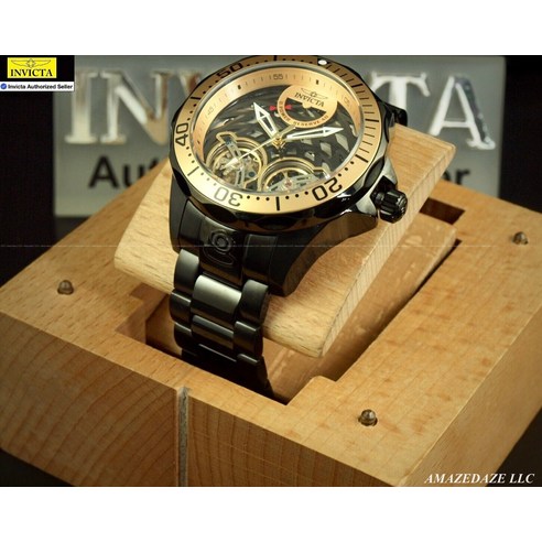 인빅타 NEW Invicta Men Grand Diver 47mm Auto DOUBLE OPEN HEART Stainless Steel Watch !!