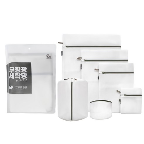 섬세한 옷감, 이제 안심하고 세탁하세요! 마더스홈 세탁망 6종 세트로 옷감 손상 걱정 끝! 무형광세탁망