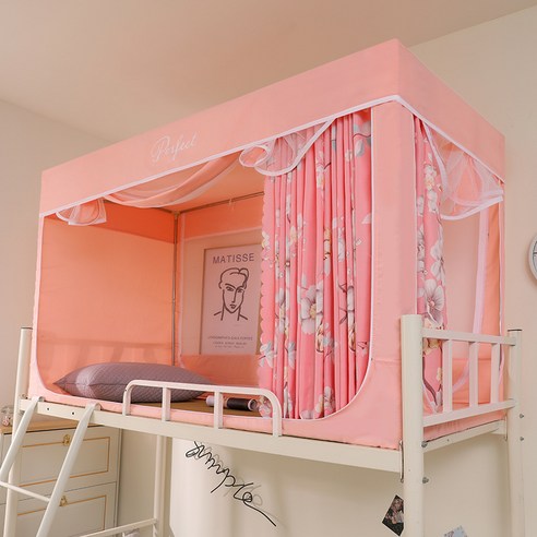 DFMEI.모기장.Mosquito net큰 기숙사 침대 커튼에는 모기장 일체형 침실 밑에 침실 커튼 커튼을 깔아주세요., 봄 따뜻한 두꺼운 베이킹 광택 브래킷, 1.2M(6892 피트) 침대 [높이 조절]
