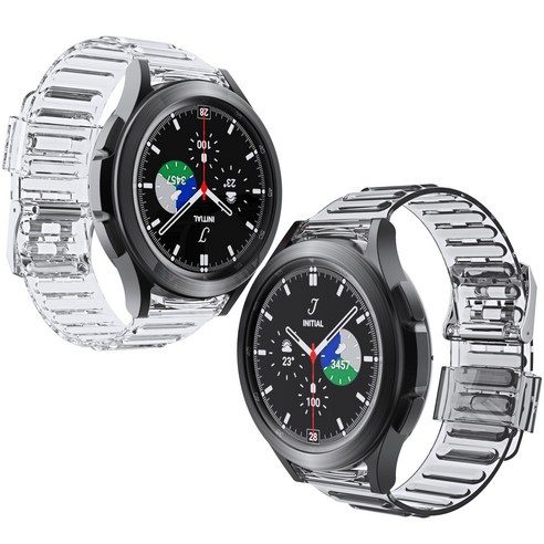 삼성 갤럭시 시계 4 클래식 42mm 46mm 스트랩 TPU 투명 투명 밴드 갤럭시 시계 4 40mm 44mm 밴드, transparent black, watch4 44mm