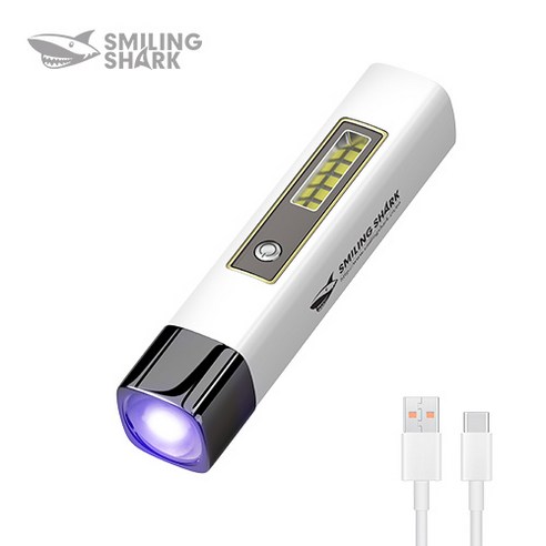 SmilingShark 공식스토어 젤네일램프 충전식 휴대용 UV&LED 젤램프 경화 레진 무선 미니 네일아트 젤네일스티커, 2개, 화이트