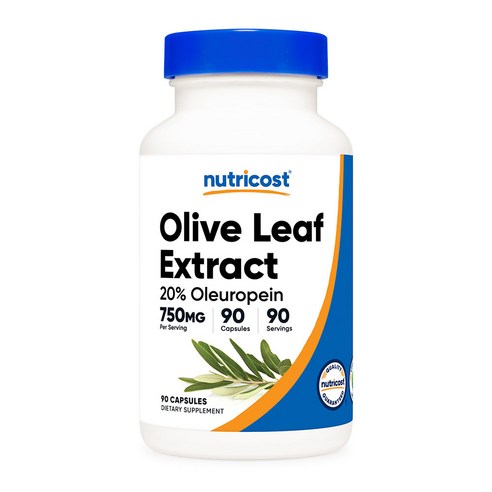 Nutricost 올리브 잎 추출물 750mg 캡슐 90정 NCS-67142, 1개, 90정