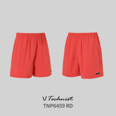 테크니스트 아울렛 TNP6459 RD 레드 배드민턴 반바지 남여공용 배드민턴복 탁구 스쿼시 스포츠웨어