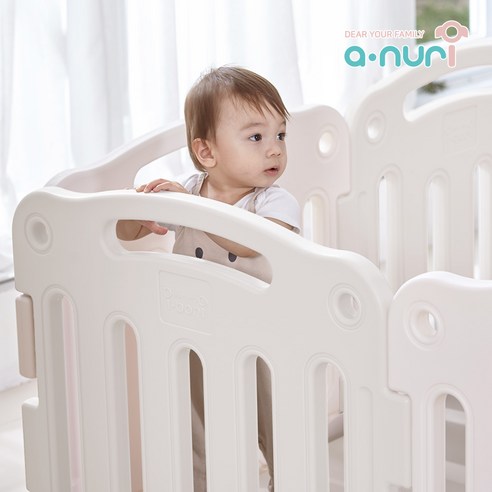 아누리 플레이 베이비룸 아기안전가드 울타리 단품, 70가드 2개, 그레이+화이트