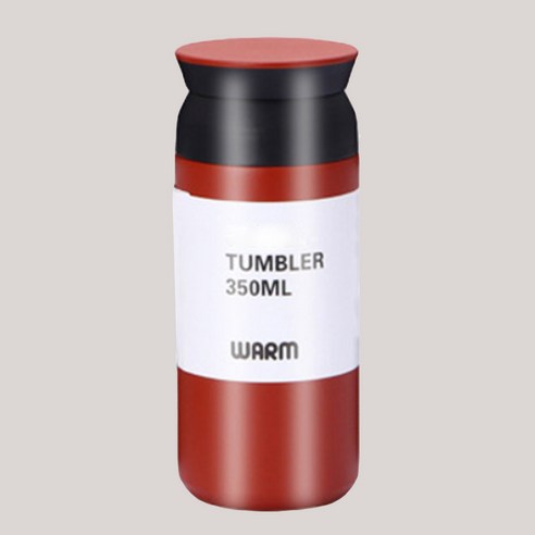 위베이지크 어디서나쏙 예쁜 진공 텀블러, 레드, 350ml