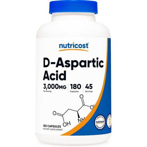 [2병] 뉴트리코스트 D 아스파르트산 3000mg 180캡슐 Aspartic Acid