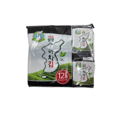 지도표 성경 녹차김, 4g, 24개