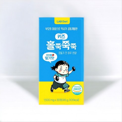 키즈 홀쭉쭉쭉 랩도리 특허 유산균 (1개월분), 1박스, 30정