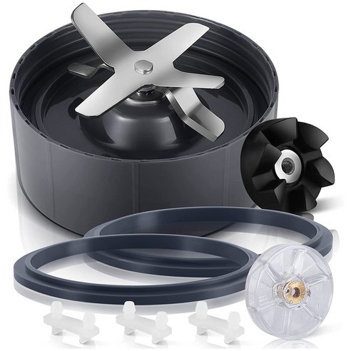AFBEST 8Pcs 교체 부품 추출기 블레이드 기어 고무 개스킷 포함 NutriBullet 600W/900W 블렌더 용 충격 패드 및 크로 셰 뜨개질, 회색