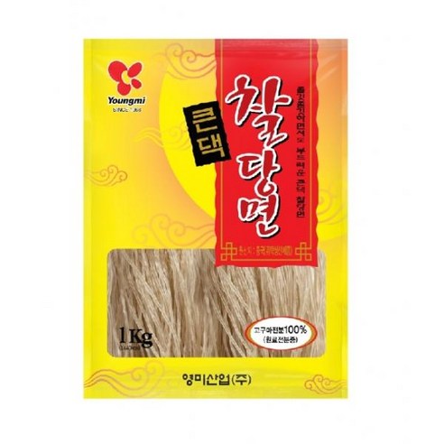 영미 풍미 남녀노소 음식점 큰댁 찰당면 고구마전분 1kg 간단한요리 홈파티음식 집밥 샤브샤브 업소용 별미, 33개