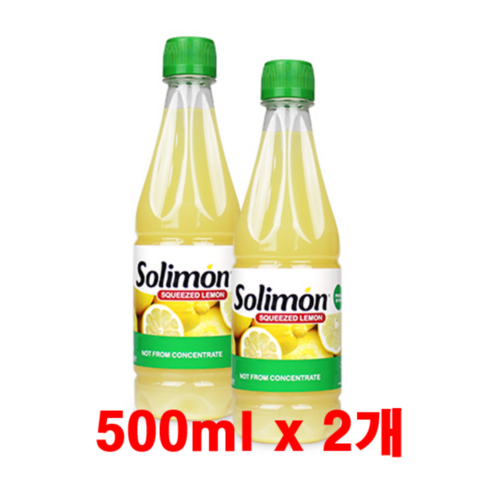 솔리몬 스퀴즈드 레몬즙, 500ml, 2개