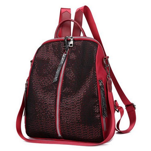 Retemporel 숙녀 배낭 장식 조각 학교 패션 여성 여행 가방 가방-레드