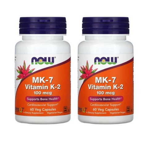 나우푸드 MK-7 비타민 K-2 100mcg 식물성 캡슐 60정, 3개, 60캡슐