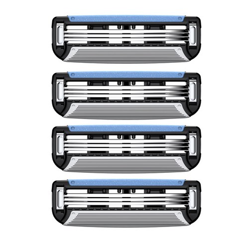 와이즐리 호환 엣지웰 미국 Flowell 3중 면도날 4개, 1개입