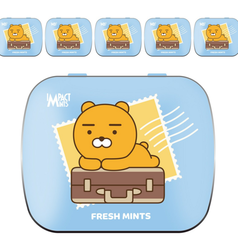카카오 프렌즈 민트 캔디 프레쉬민트 임팩트 무설탕 사탕, 15g, 12개