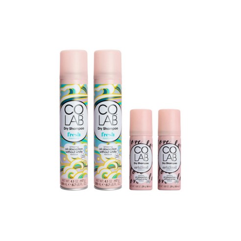 Co Lab Dry Shampoo 200ml x 2개+ 50ml x 2개 코랩 드라이 샴푸, 파라다이스, 1개, 300ml