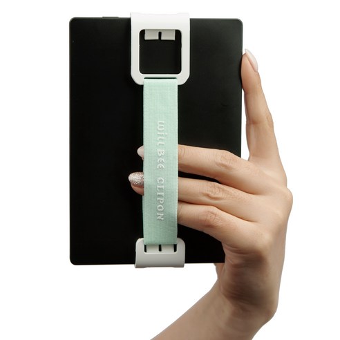 윌비 클립온 베이식 듀얼 (15 - 15.5cm 용) 핸드폰 이북리더기 핸드 스트랩, 1개, 민트