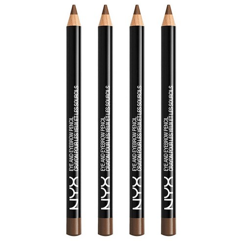 엔와이엑스 NYX 아이 앤 아이브로우 펜슬, Medium Brown, 4개