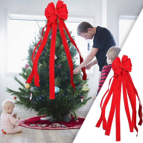 브랜드없음 크리스마스 활 장식 크리스마스 트리 활 장식 (120cm), 빨간색