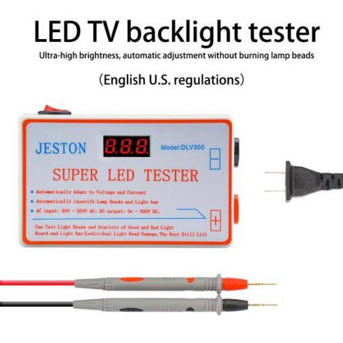 TV LED 테스터 백라이트 미터 수리 도구 램프 비즈 스트립 다 테스트 0-300V 출력, [03] US plug white red