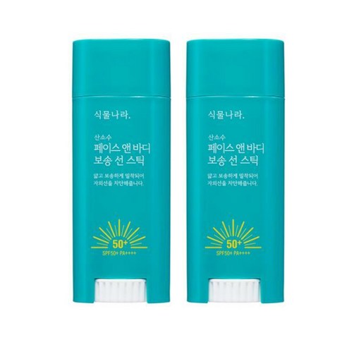 자작나무선크림 식물나라 산소수페이스앤바디보송선스틱_1+1, 30g  Best 5