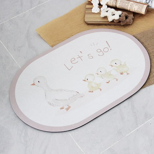 마이러블리펫 큐티베이지 빨아쓰는 규조토 발매트 40*60cm, Let''s go!
