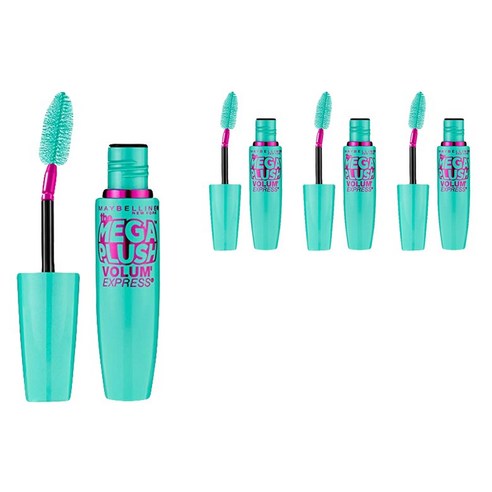 메이블린 볼륨 익스프레스 더 메가 플러시 마스카라 9ml, Very Black, 4개