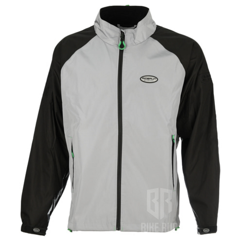 라이더런 라이드런 Windbraker (SILVER BLACK BLACK) 바람막이 오토바이 스쿠터 데일리 라이더 자켓, 2XL