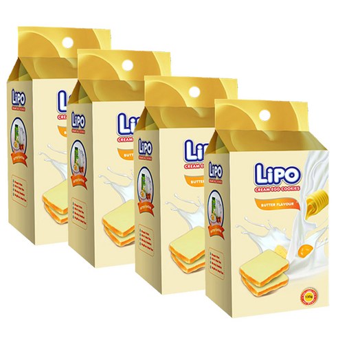 LIPO 리포 에그 크림 쿠키 버터 과자, 4개, 135g