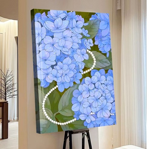 votgl 보석십자수 캔버스형 DIY 액자형 풍경 인물 꽃식물50x40cm, 040꽃식물