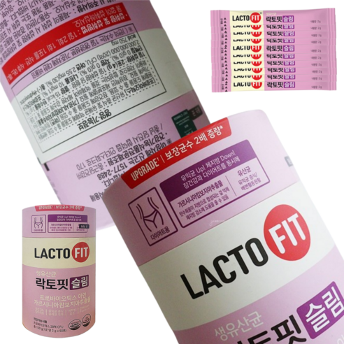 락토핏 슬림 유산균 다이어트 2g x 60포 2통EQ, 1개
