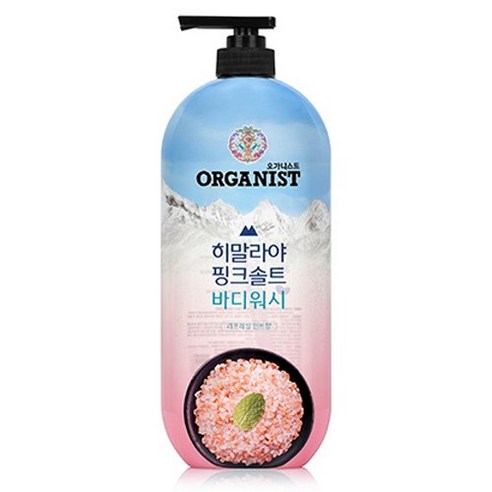 온더바디 오가니스트 히말라야 핑크솔트 바디워시 민트향, 865ml, 1개