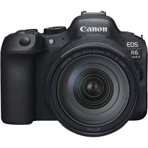 캐논 EOS R6 Mark II 미러리스 카메라본체만 풀프레임 하이브리드 카메라 2420만 화소 CMOS 센서 사진 및 비디오 기능 블랙, 24-105 USM Kit_24-105 USM Kit