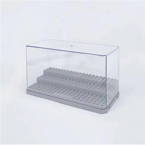 까마느 아크릴 레고 진열장 전시 거치대 케이스, 1개, 그레이