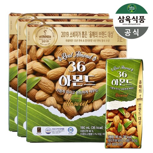 삼육식품 36 아몬드 언스위트: 건강을 위한 맛있는 선택