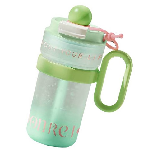 RELEA 스위트 캔디 빨대 텀블러, 1개, 라임 스파클링, 590ml