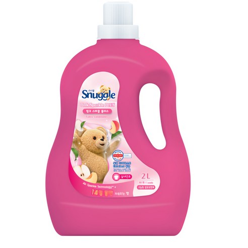 스너글 핑크스파클 플러스 섬유유연제 포근향 본품, 2g, 2L, 1개
