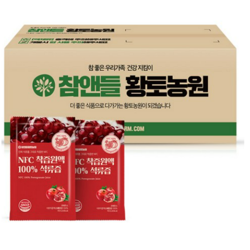 참앤들황토농원 NFC 착즙원액 100% 석류즙, 2100ml, 1개