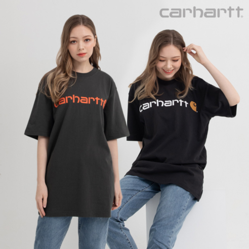 칼하트 최신제조 CARHARTT 남여공용 K195 빅로고 반팔 티셔츠 택1