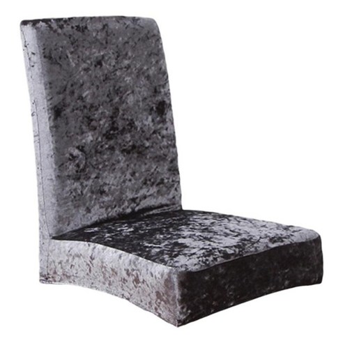 식당 용 벨벳 의자 커버 부드러운 스트레치 의자 보호대 슬립 커버 이동식 및 빨 연회 홈 호텔 주방 의자, 짙은 회색