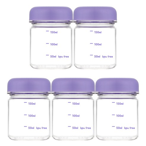 위드 국산 미니 보틀 눈금 물병 트라이탄 180ml 5p, 퍼플 (5개입), 5개