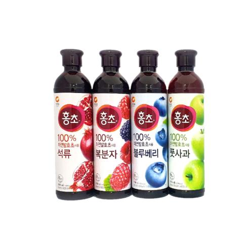 청정원 홍초 900ml 석류 + 복분자 + 블루베리 + 풋사과 각 1개씩 총 4개, 1세트