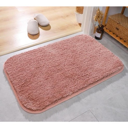 티아오 50*80cm 흡수 미끄럼방지 욕실/화장실 매트, 핑크