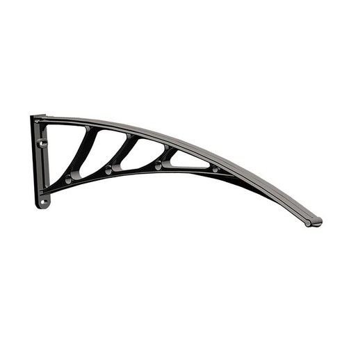 GHSHOP 창 천막 브래킷 도어 천막 브래킷 비 눈 햇빛 보호 커버 베란다에 대한 중공 외부 창 캐노피 브래킷, 하얀색, 60cmx19cm, 플라스틱 강철, 1개