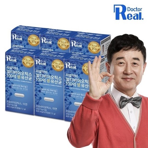 리얼닥터 멀티바이오틱스 100억 생 유산균, 30정, 6개