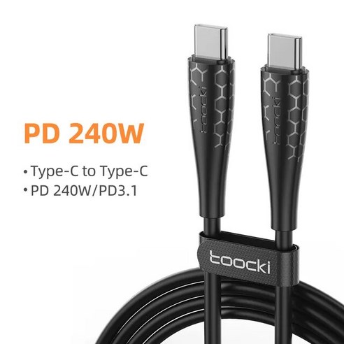 Toocki 고속 충전 충전기 100W USB C에서 C타입 케이블 240W PD3.1 5A 맥쿡 화웨이 삼성 샤오미, 21.100W Blue - 2m