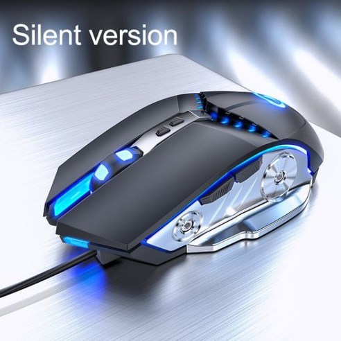 전문 유선 게이밍 마우스 6 버튼 3200 인치 당 점 LED 광학 USB 컴퓨터 게임 PC 게이머위한 자동 Mause, V6 Black, 01 V6 Black