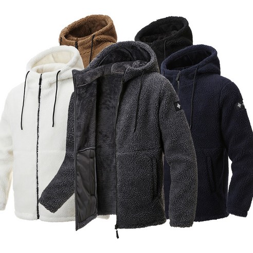 따뜻한 양털 후리스 소재와 스타일리시한 디자인으로 겨울 PS 남녀공용 자켓