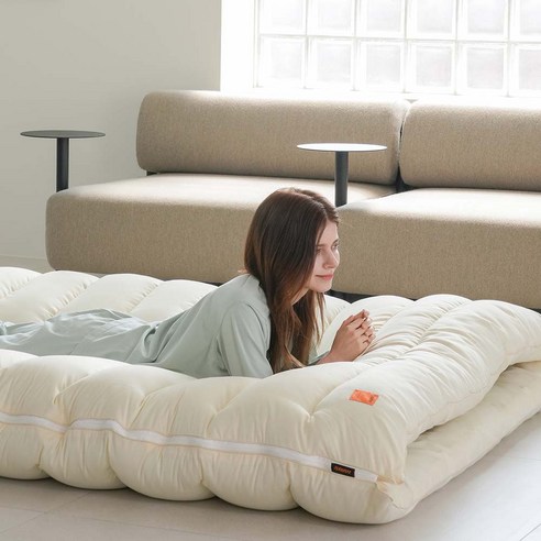 잠비에 허리에 좋은 캠핑 차박 올인원 리모드 토퍼 매트리스 S/SS 단품 세트(매트리스 2), S/SS 단품 세트(매트리스 2), 아이보리, 아이보리 섬네일